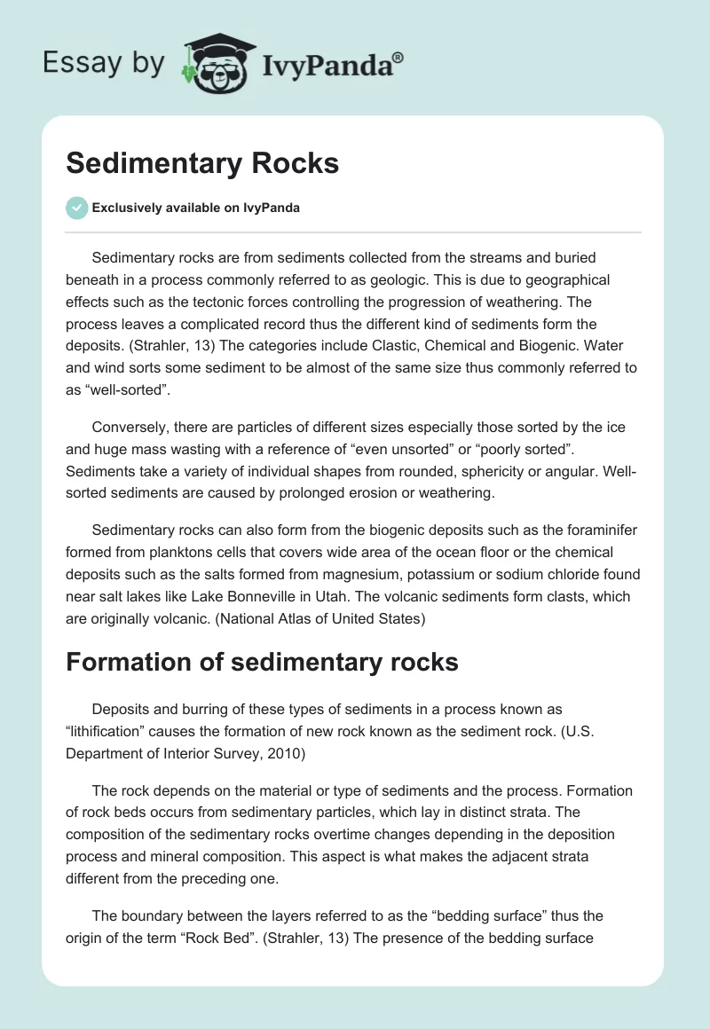 Sedimentary Rocks. Page 1