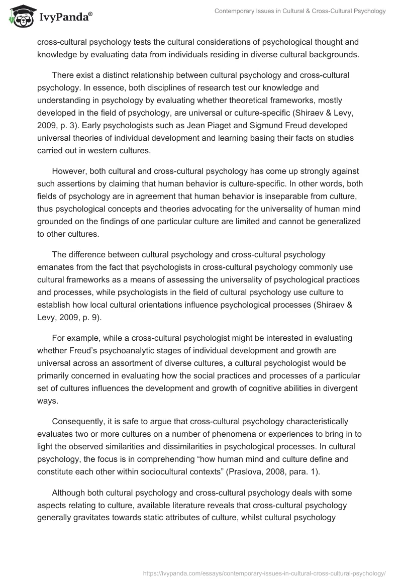 Contemporary Issues in Cultural & Cross-Cultural Psychology. Page 2