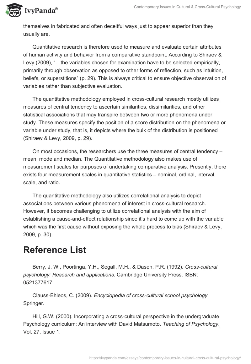 Contemporary Issues in Cultural & Cross-Cultural Psychology. Page 4