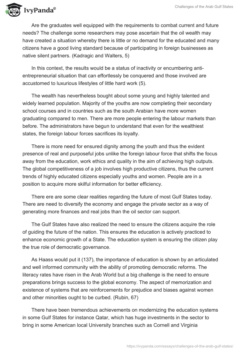 Challenges of the Arab Gulf States. Page 4