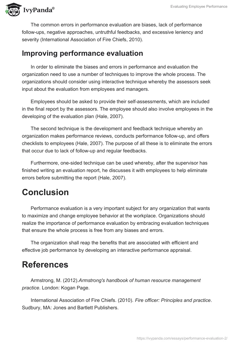 Evaluating Employee Performance. Page 5