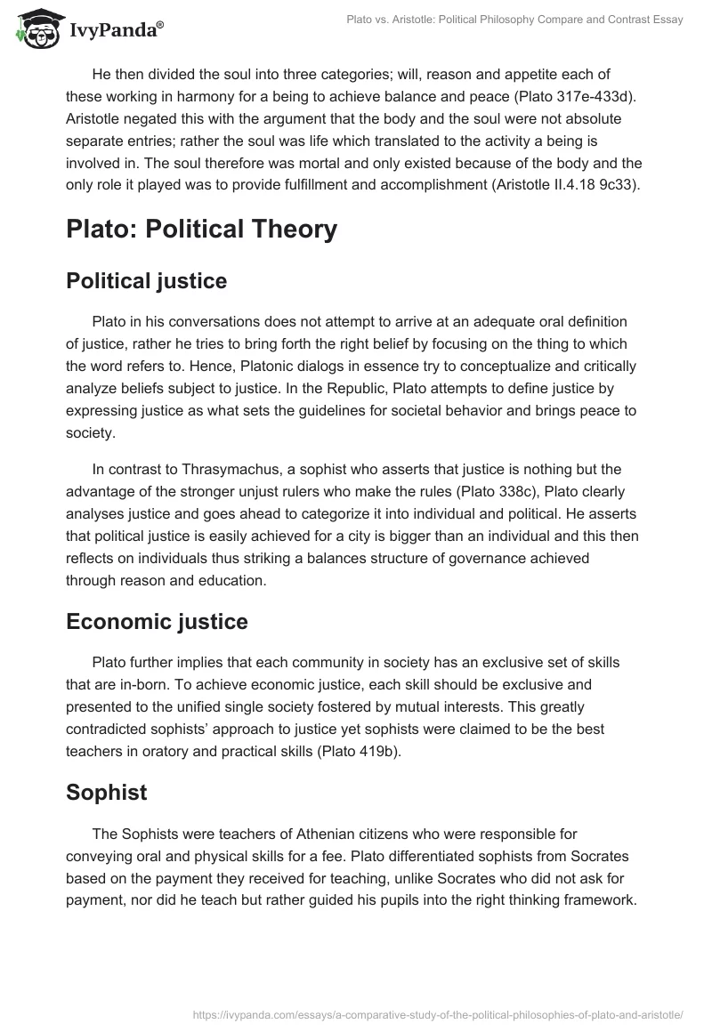 Plato vs. Aristotle: Political Philosophy Compare and Contrast Essay. Page 4