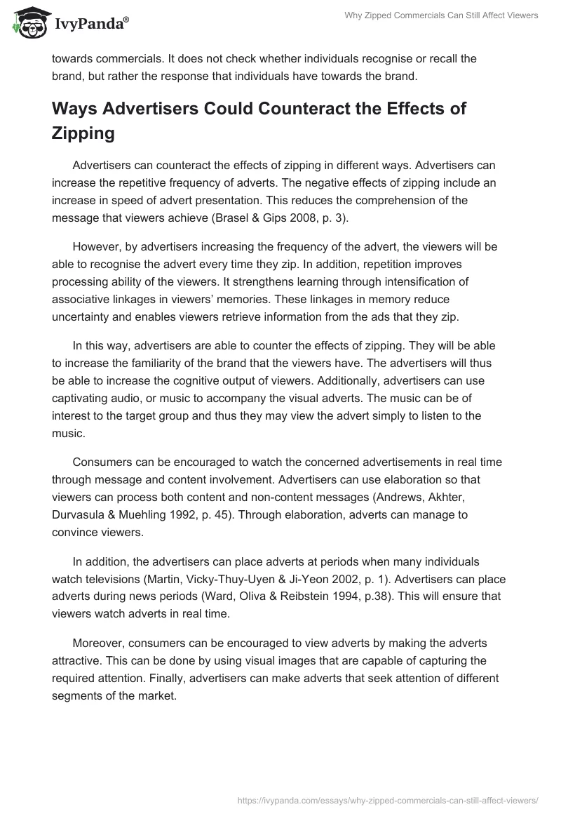 Why Zipped Commercials Can Still Affect Viewers. Page 4