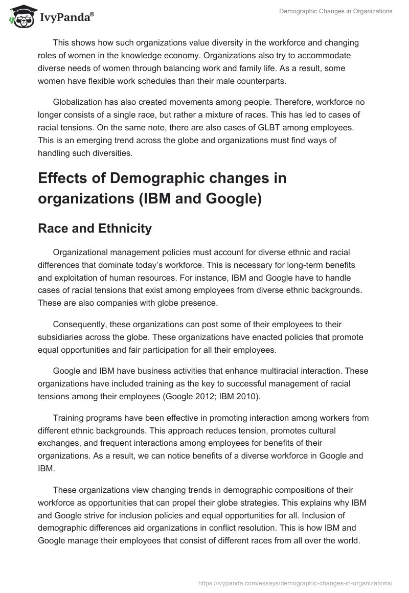 Demographic Changes in Organizations. Page 3