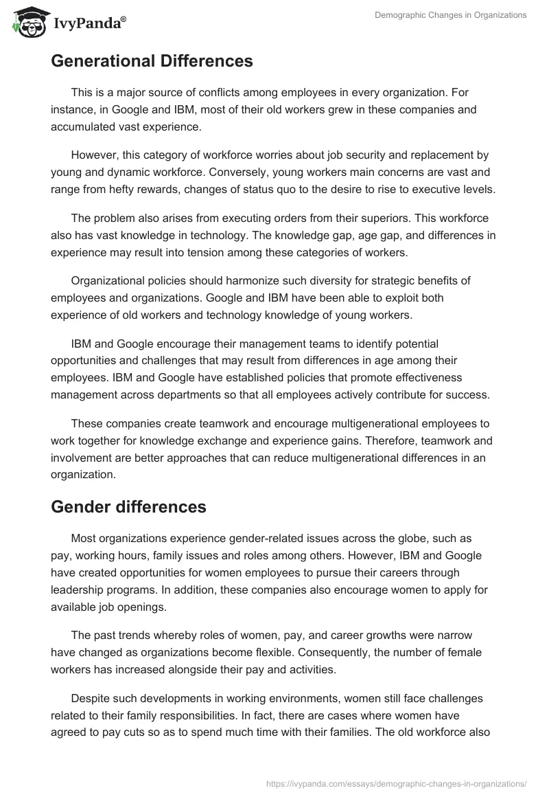 Demographic Changes in Organizations. Page 4
