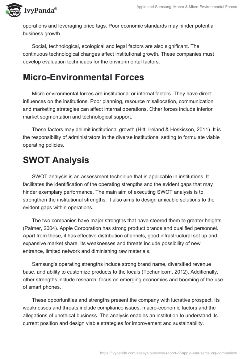 Apple and Samsung: Macro & Micro-Environmental Forces. Page 5