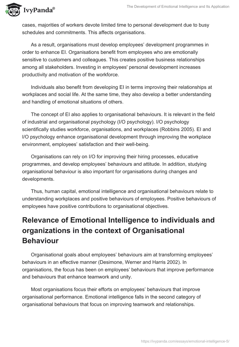 The Development of Emotional Intelligence and Its Application. Page 2