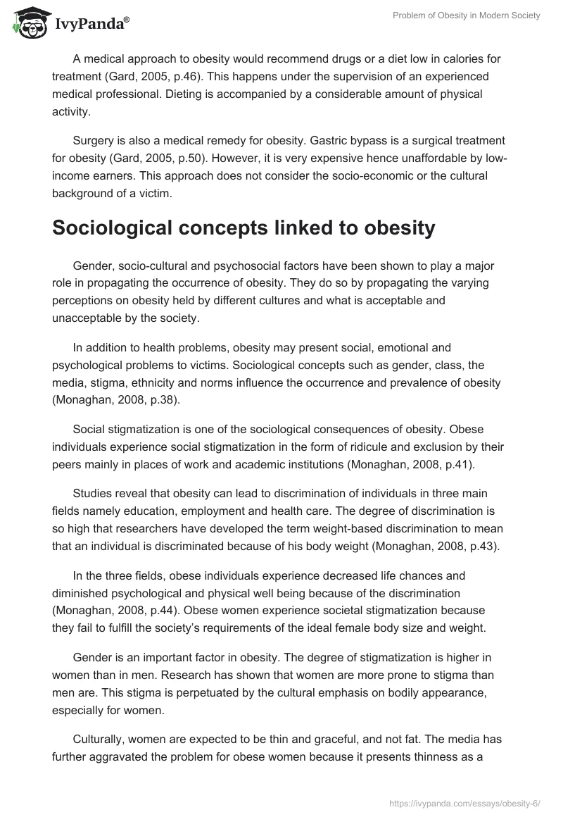 Problem of Obesity in Modern Society. Page 2
