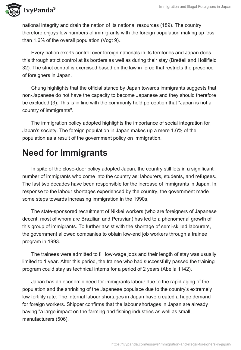 Immigration and Illegal Foreigners in Japan. Page 2
