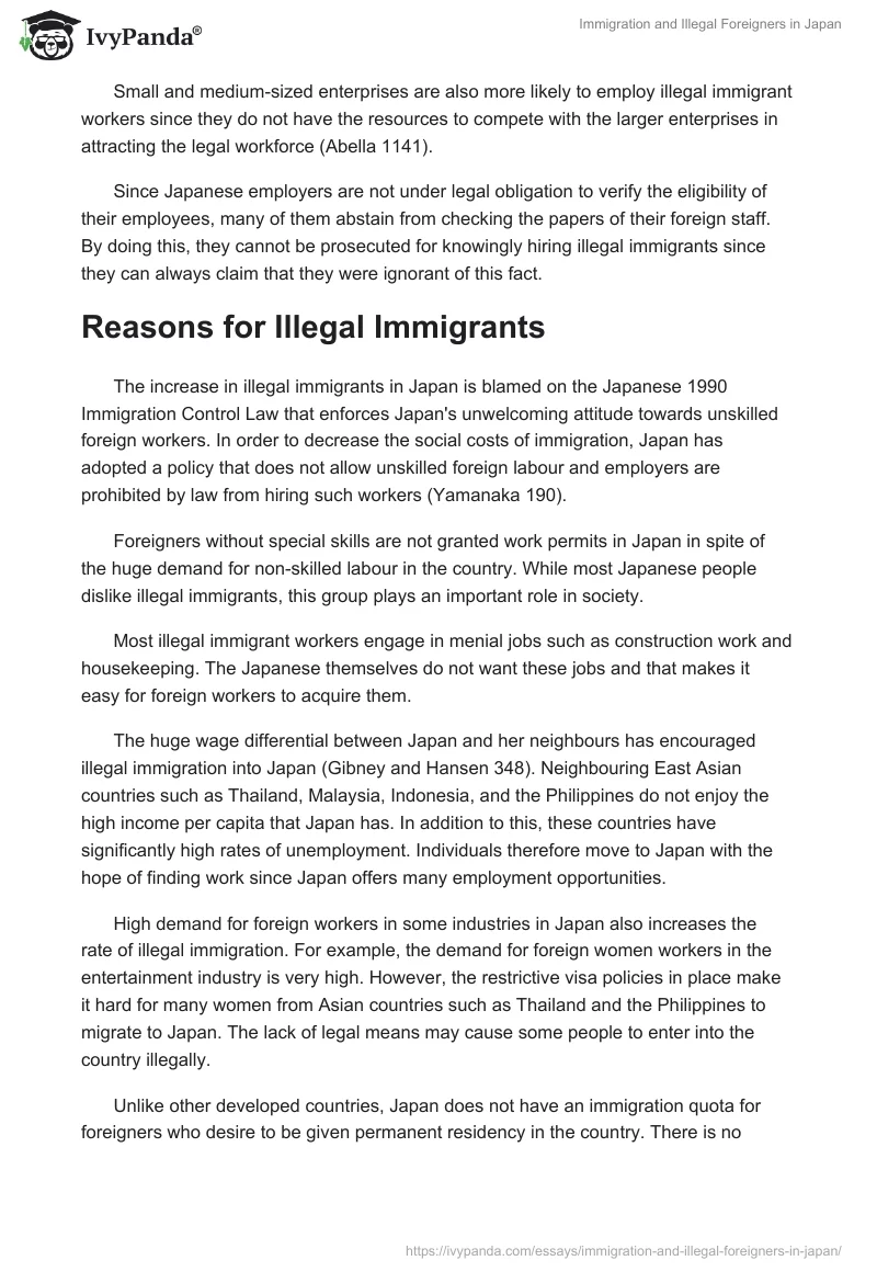 Immigration and Illegal Foreigners in Japan. Page 4