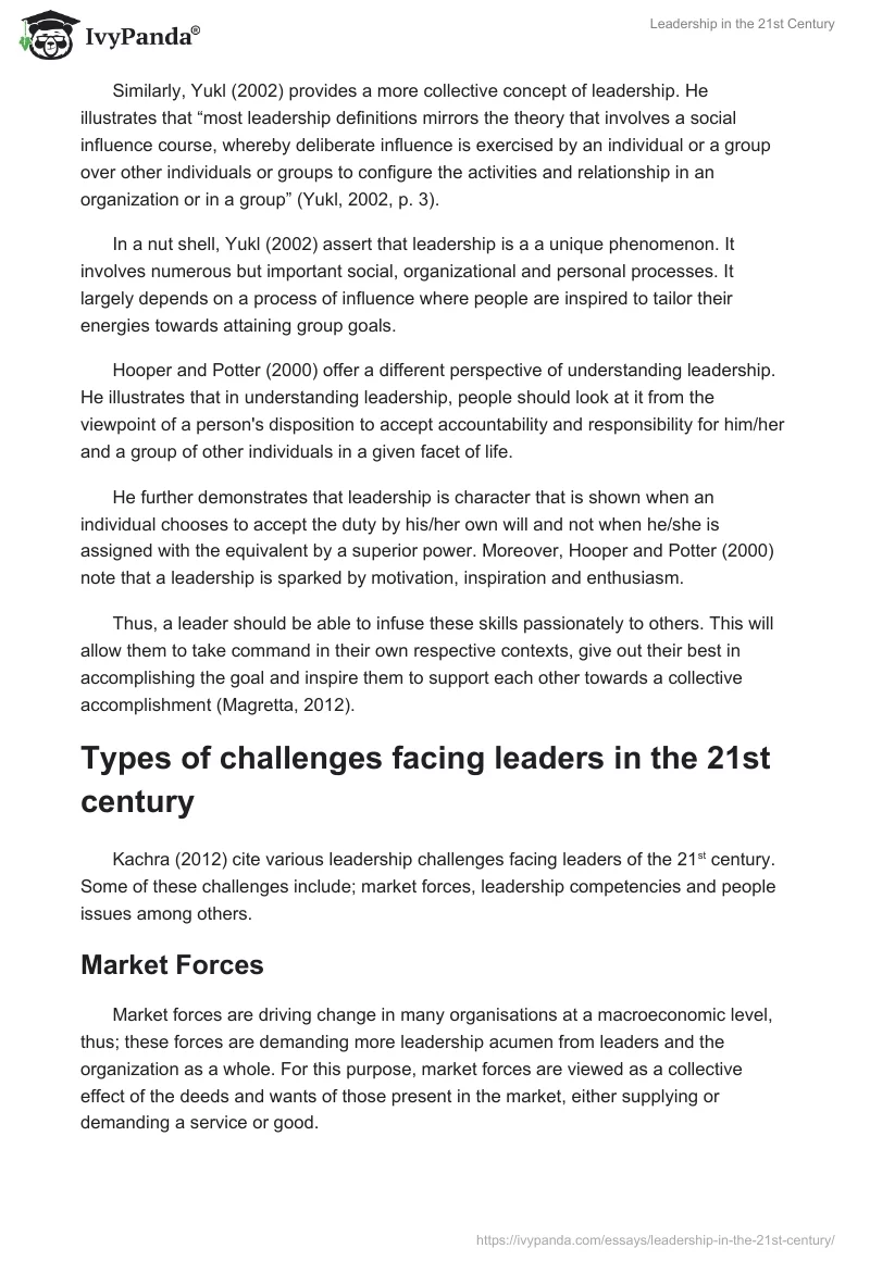 Leadership in the 21st Century. Page 4