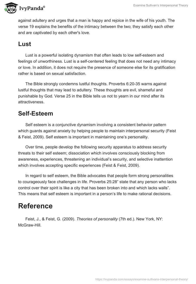 Examine Sullivan’s Interpersonal Theory. Page 2