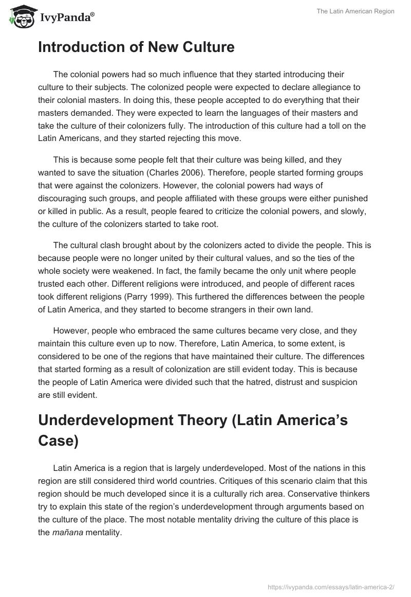 The Latin American Region. Page 2
