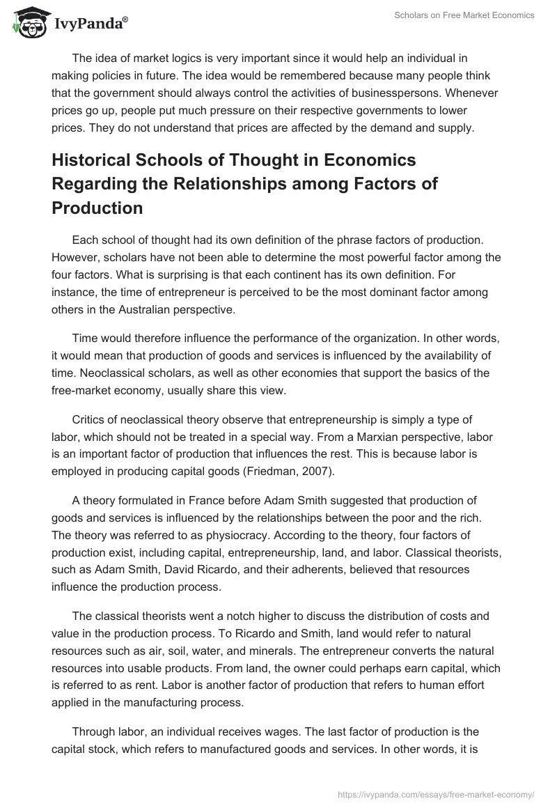 Scholars on Free Market Economics. Page 2