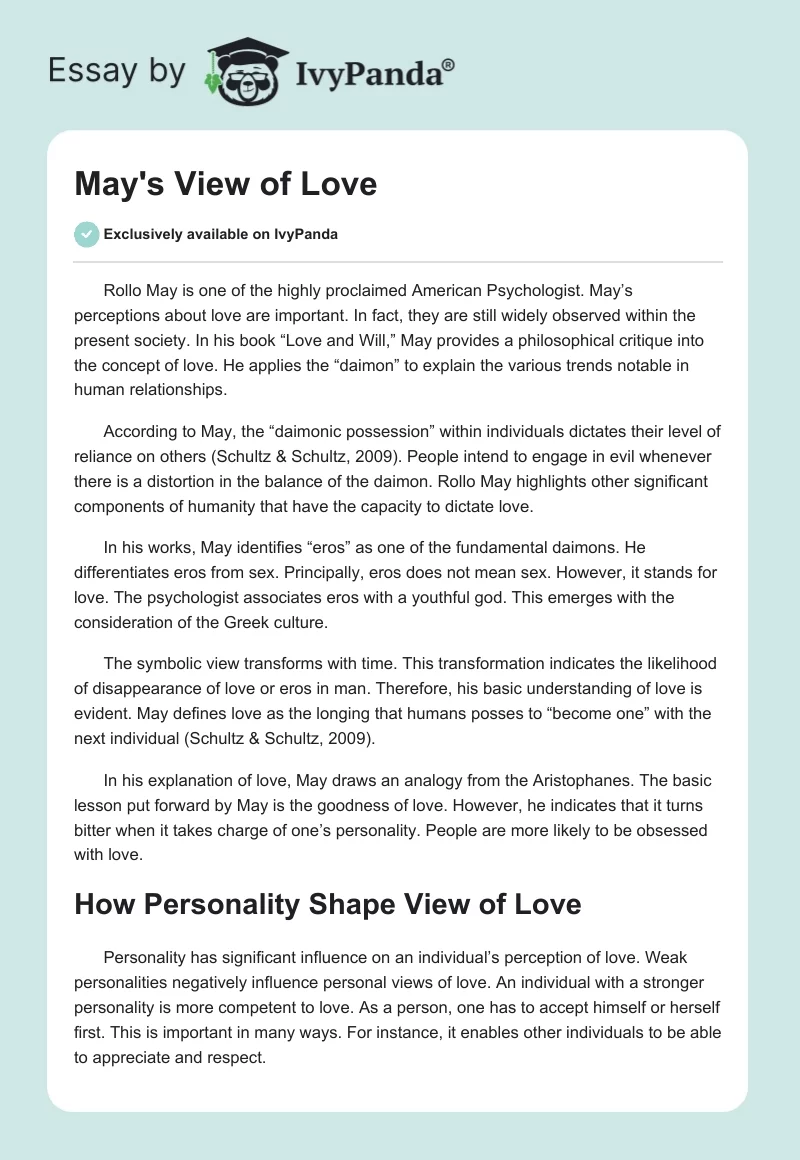 May's View of Love. Page 1