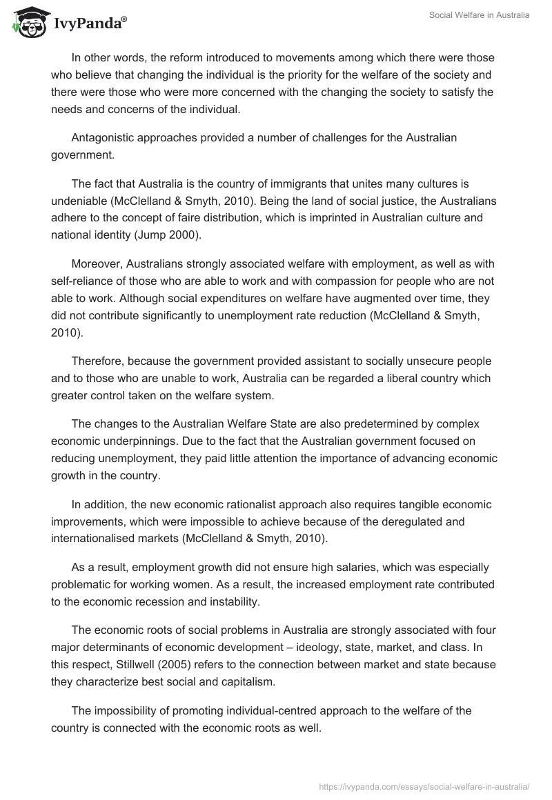 Social Welfare in Australia. Page 3