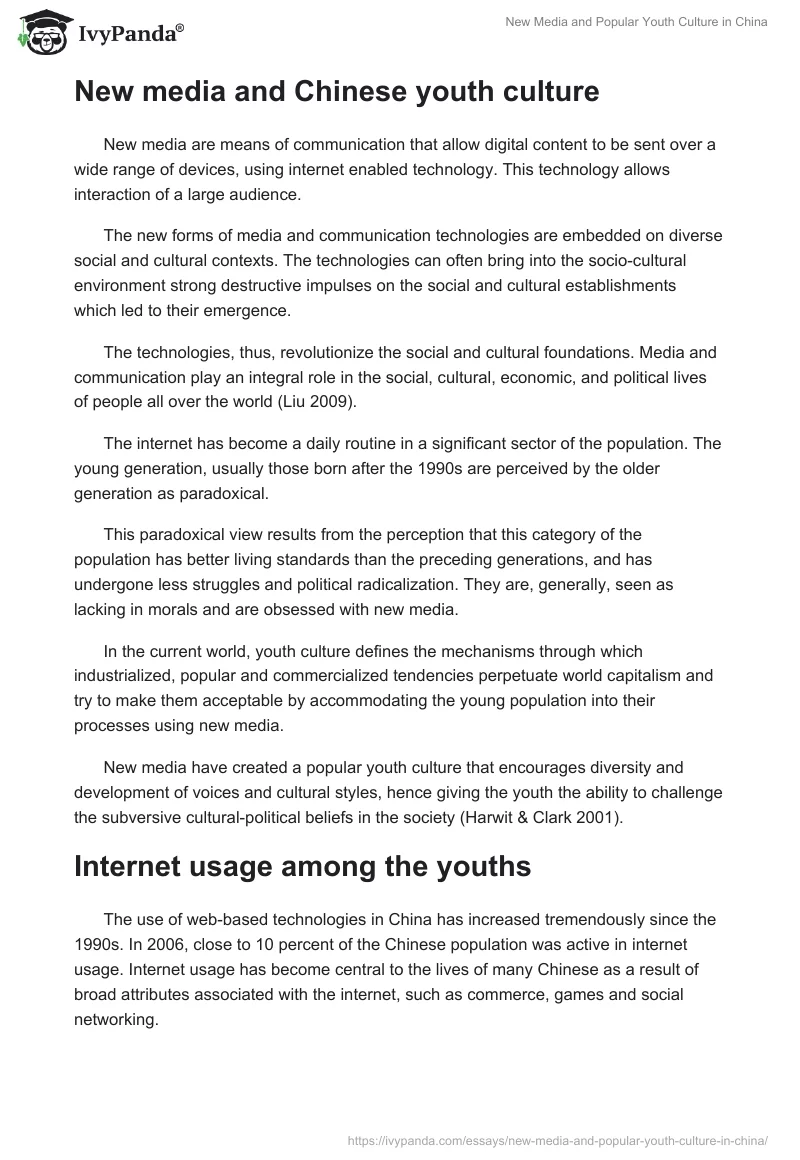 New Media and Popular Youth Culture in China. Page 2
