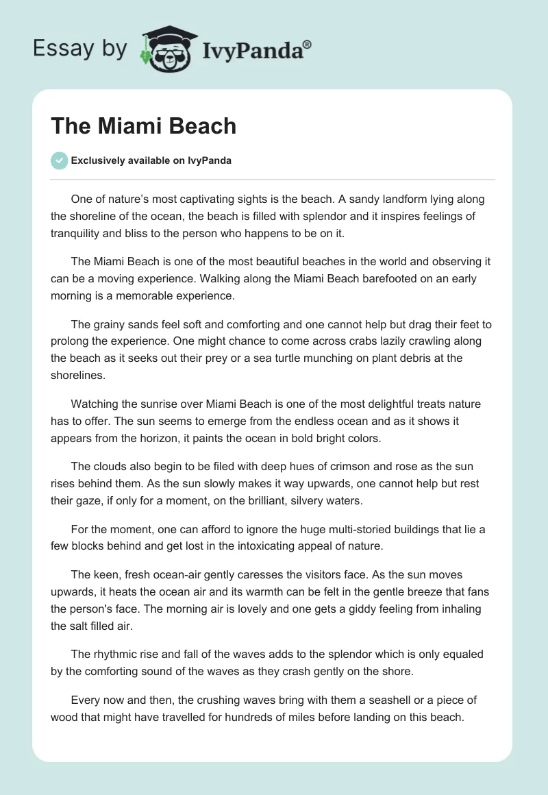 The Miami Beach. Page 1