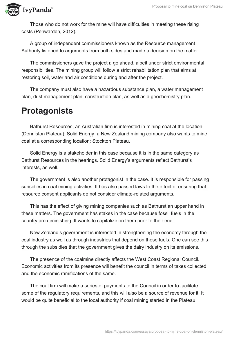 Proposal to mine coal on Denniston Plateau. Page 3
