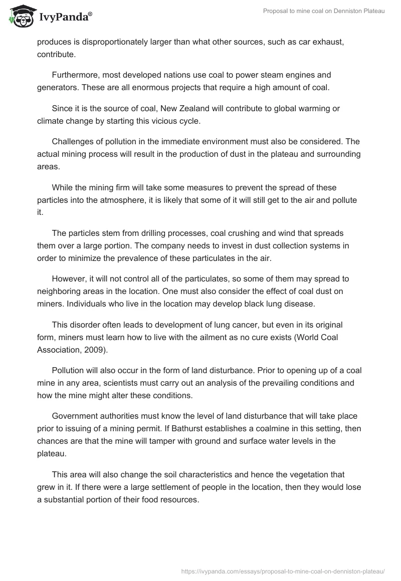 Proposal to mine coal on Denniston Plateau. Page 5