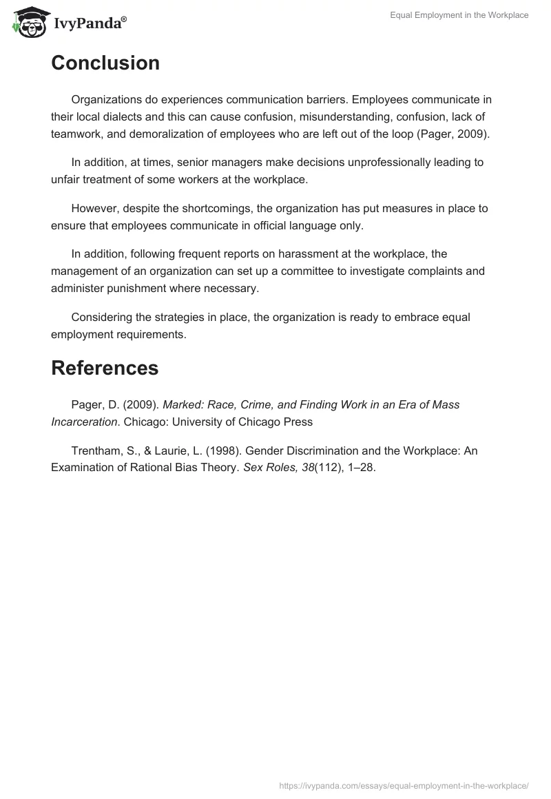 Equal Employment in the Workplace. Page 3