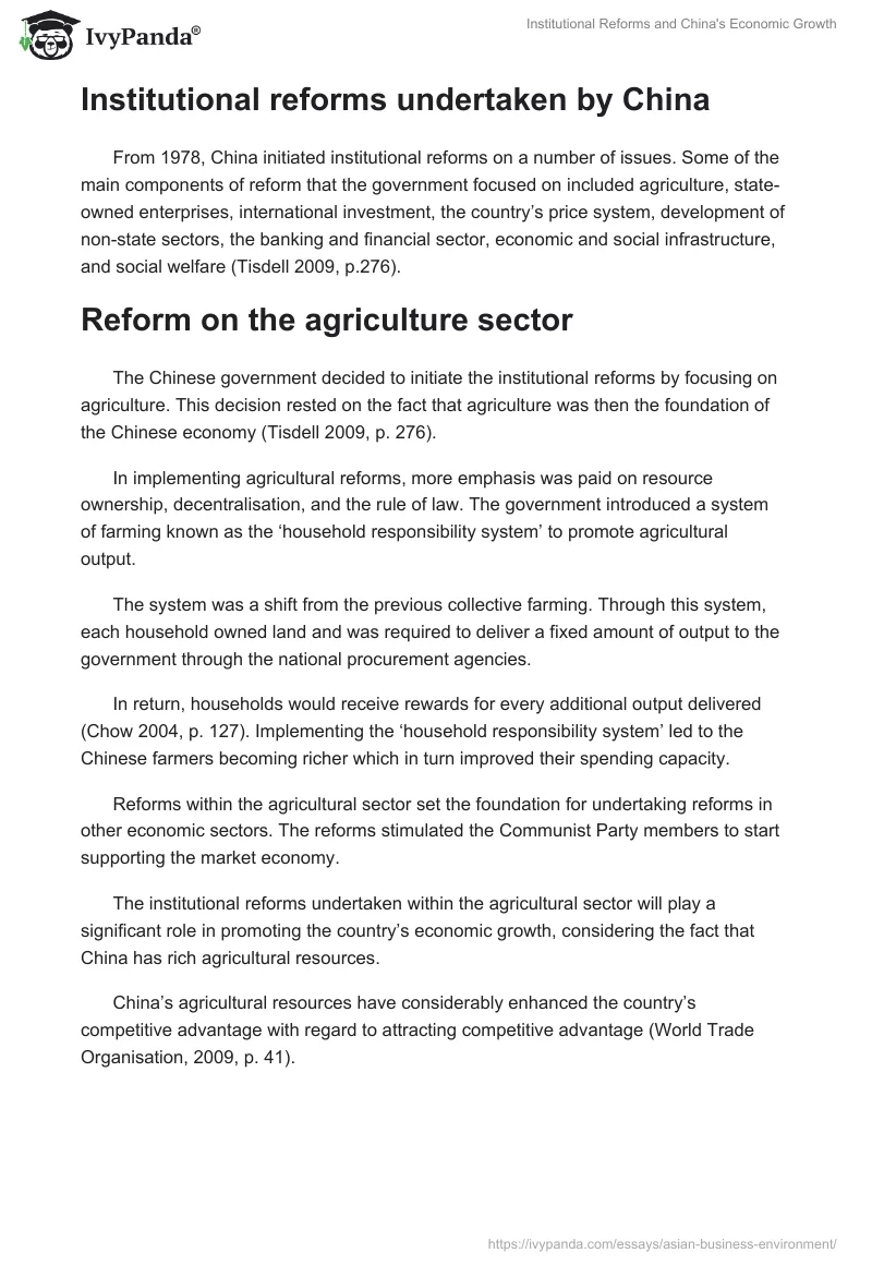 Institutional Reforms and China's Economic Growth. Page 2