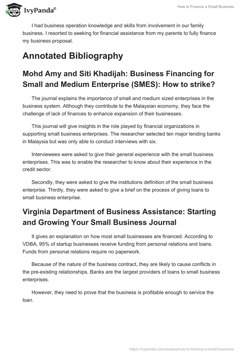 How to Finance a Small Business. Page 5