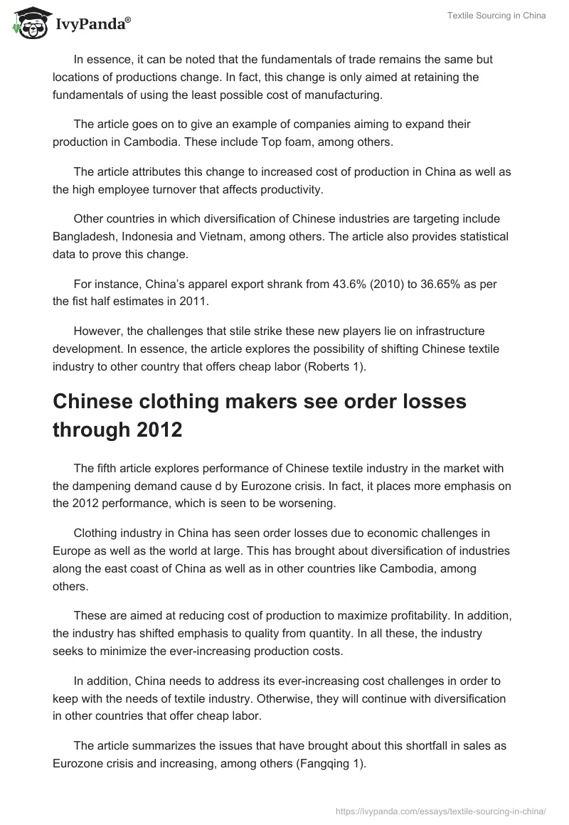 Textile Sourcing in China. Page 4