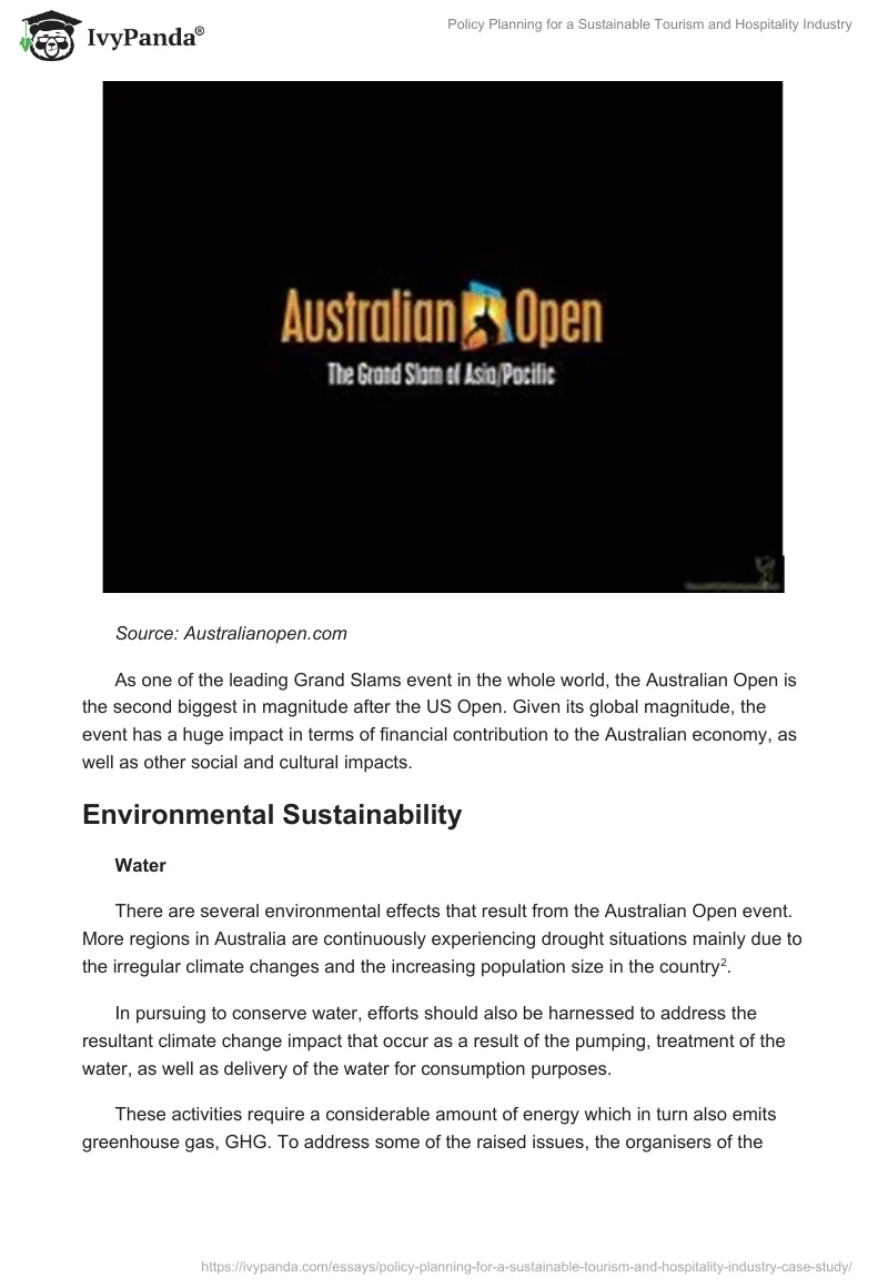 Policy Planning for a Sustainable Tourism and Hospitality Industry. Page 3