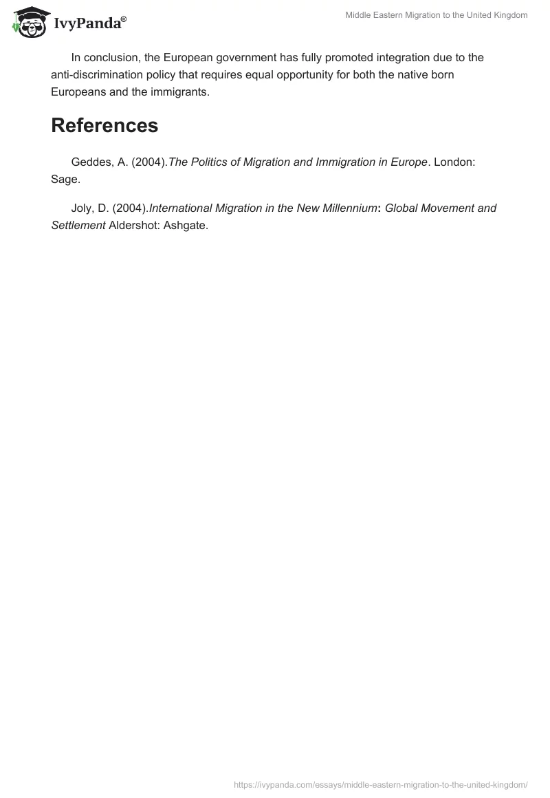 Middle Eastern Migration to the United Kingdom. Page 3