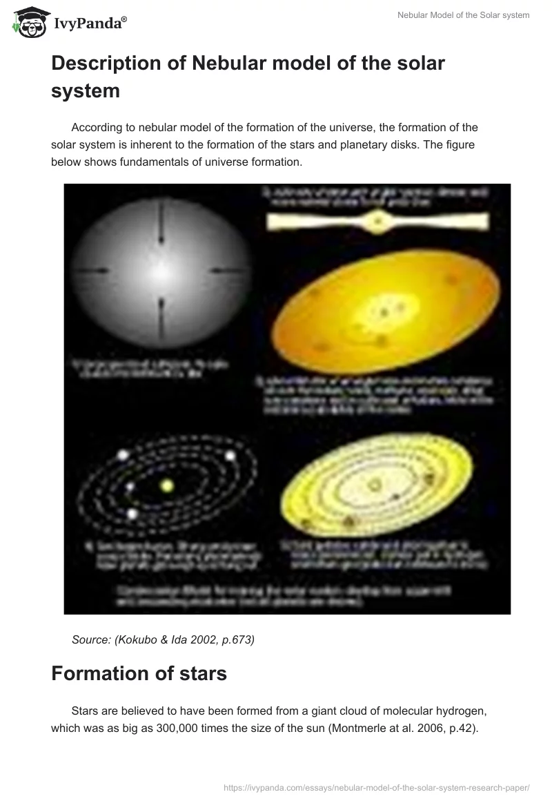 Nebular Model of the Solar system. Page 2
