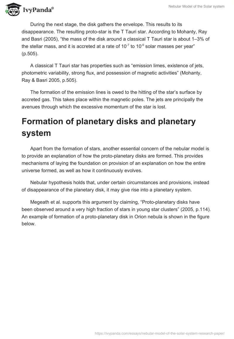 Nebular Model of the Solar system. Page 4