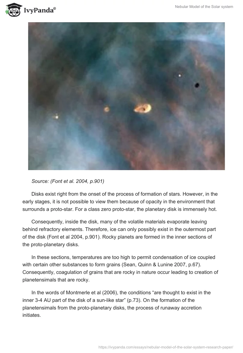 Nebular Model of the Solar system. Page 5