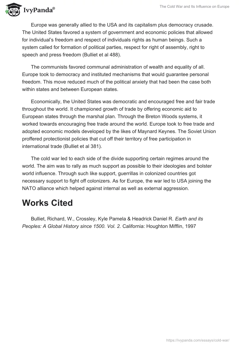 The Cold War and Its Influence on Europe. Page 2