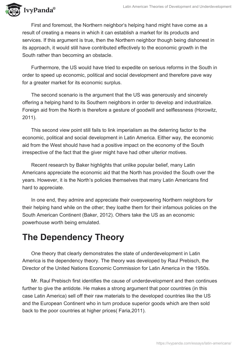 Latin American Theories of Development and Underdevelopment. Page 5