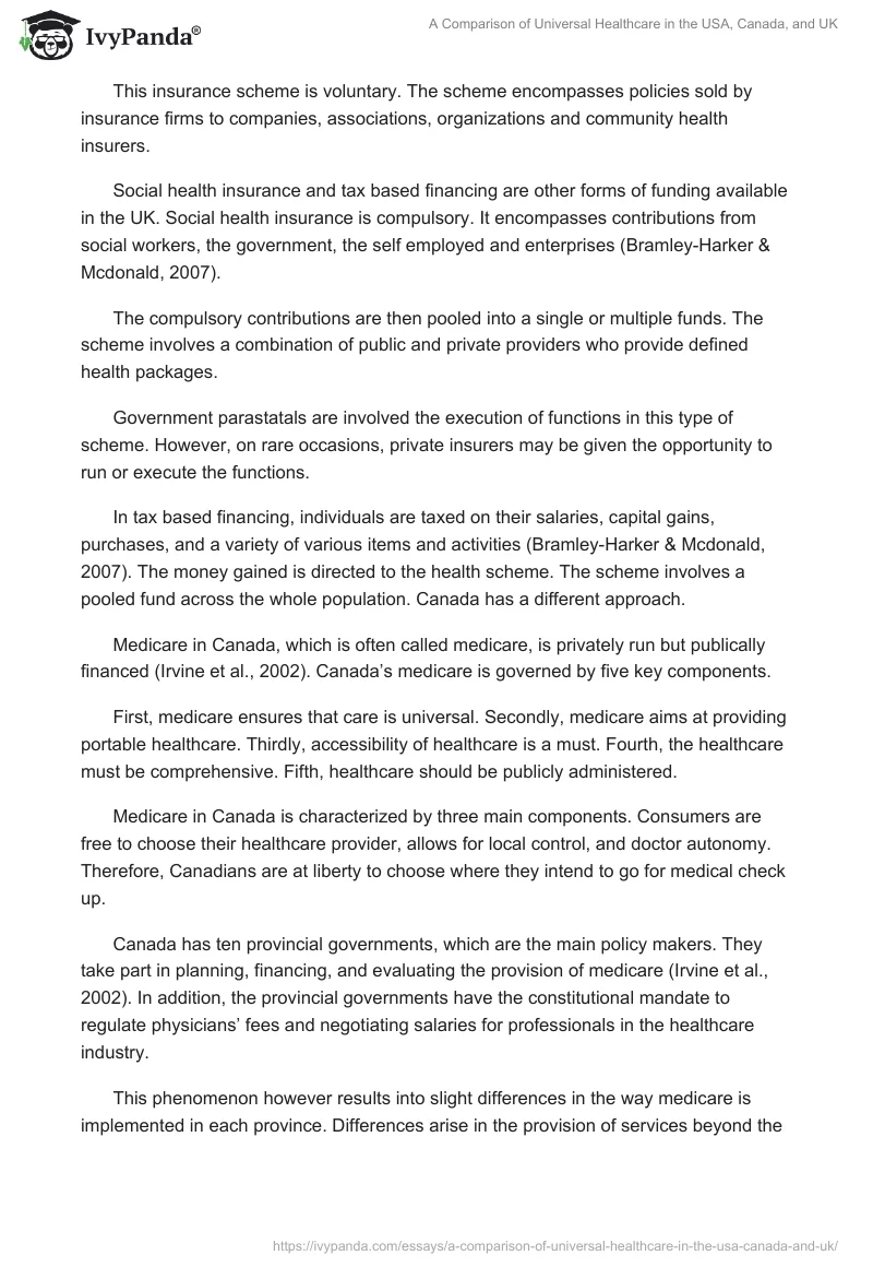 A Comparison of Universal Healthcare in the USA, Canada, and UK. Page 3