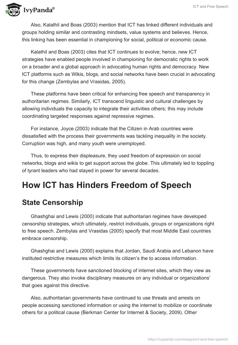 ICT and Free Speech. Page 3