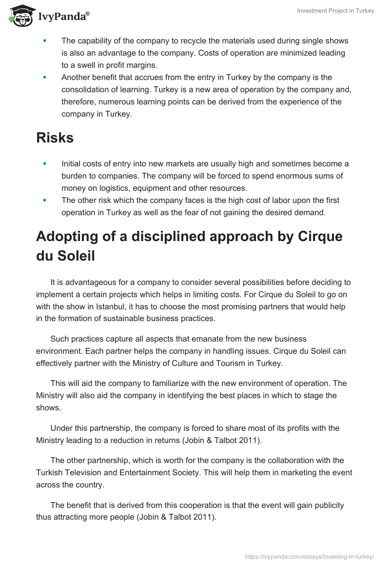 Investment Project in Turkey. Page 2