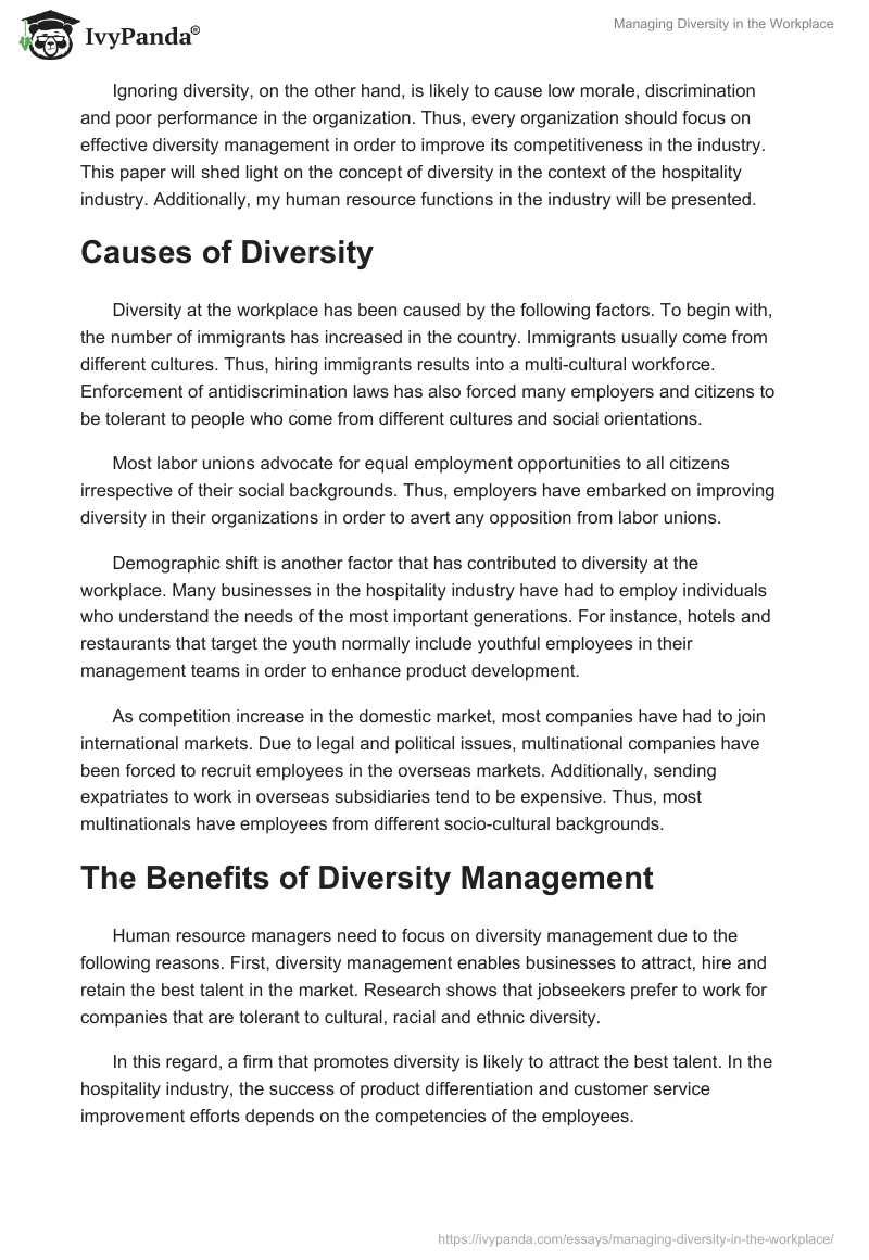 Managing Diversity in the Workplace. Page 2