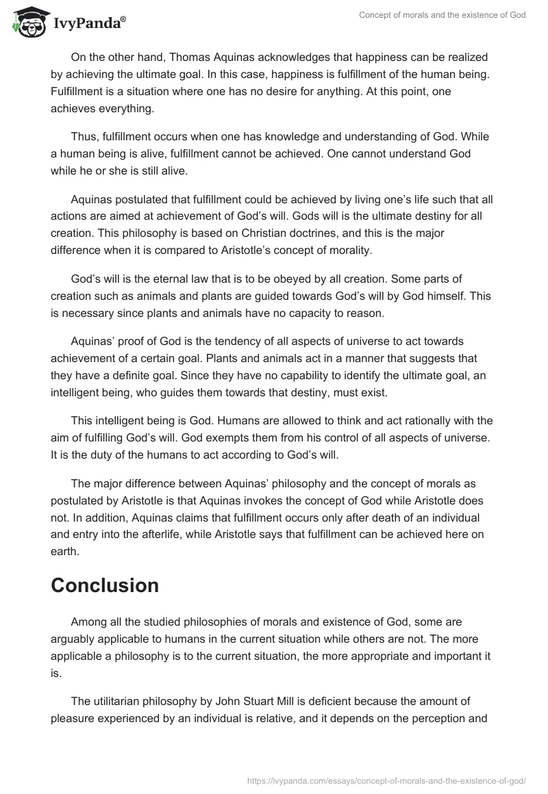 Concept of morals and the existence of God. Page 3