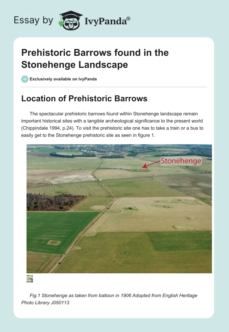 Prehistoric Barrows found in the Stonehenge Landscape. Page 1