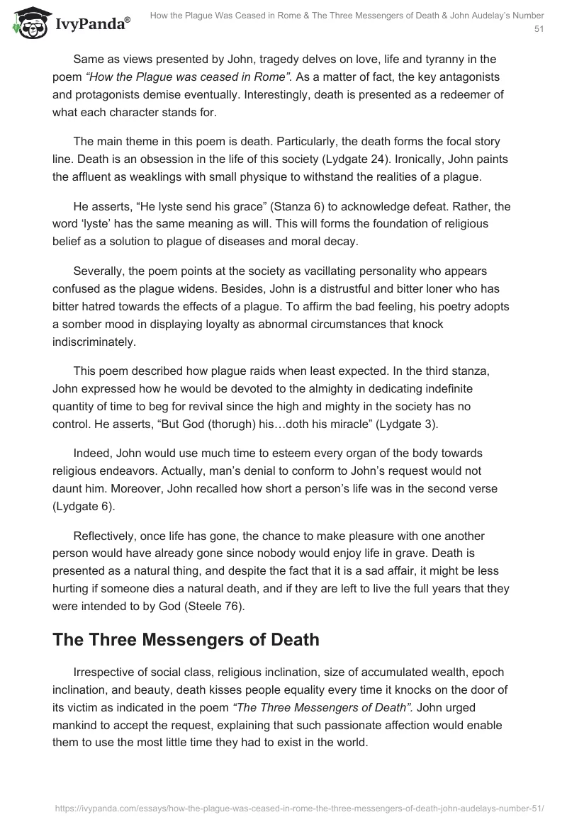 How the Plague Was Ceased in Rome & The Three Messengers of Death & John Audelay’s Number 51. Page 2