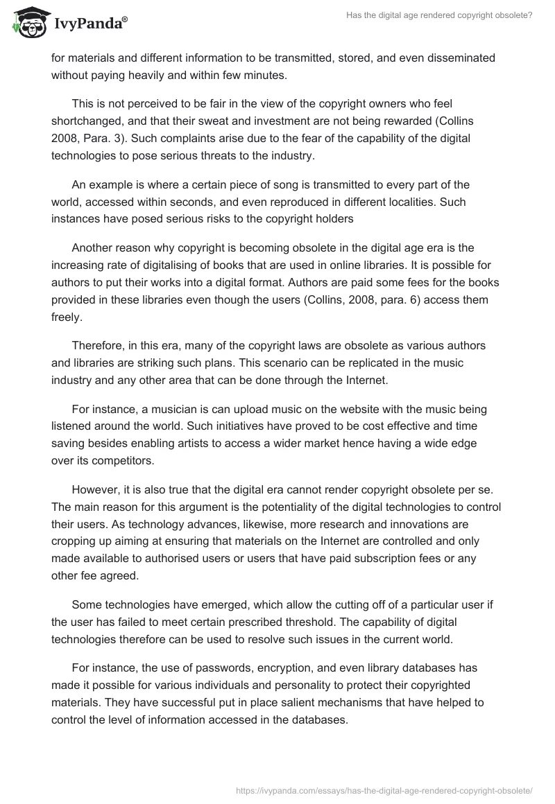 Has the digital age rendered copyright obsolete?. Page 4