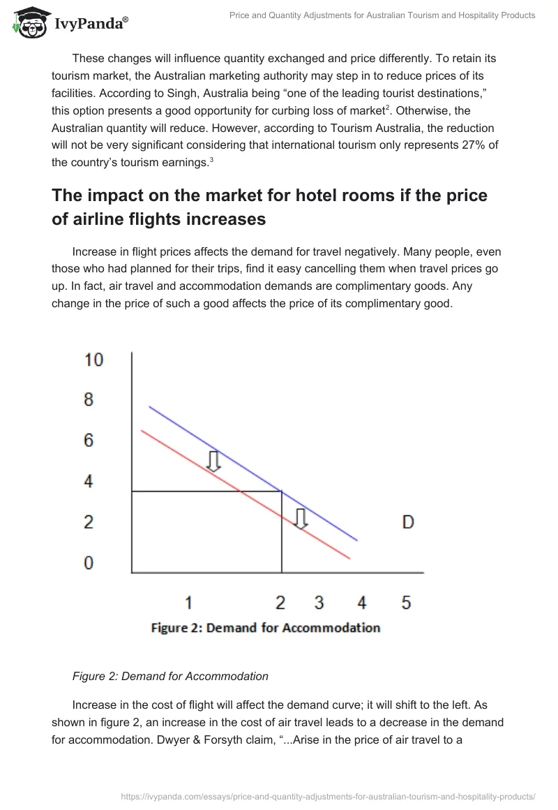 Price and Quantity Adjustments for Australian Tourism and Hospitality Products. Page 3
