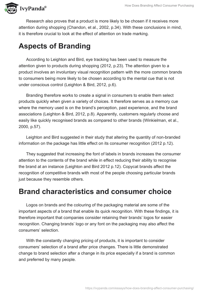 How Does Branding Affect Consumer Purchasing. Page 3