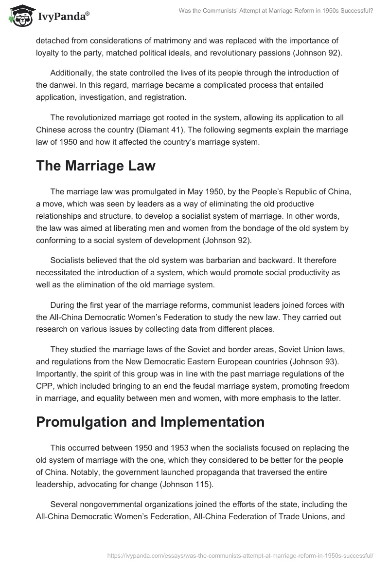 Was the Communists' Attempt at Marriage Reform in 1950s Successful?. Page 2
