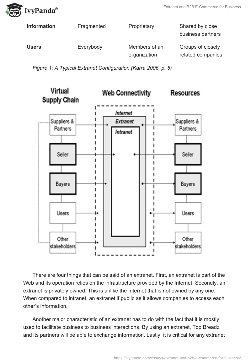 Extranet and B2B E-Commerce for Business. Page 3