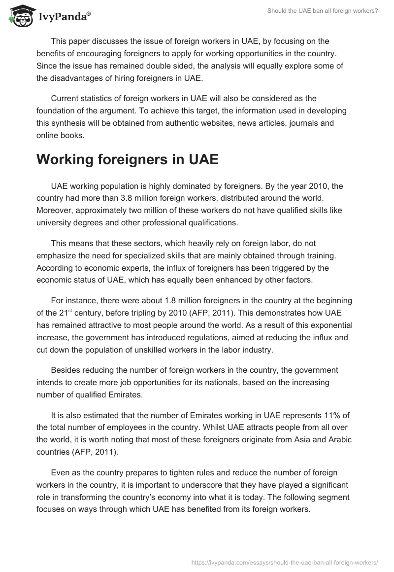 Should the UAE ban all foreign workers?. Page 2