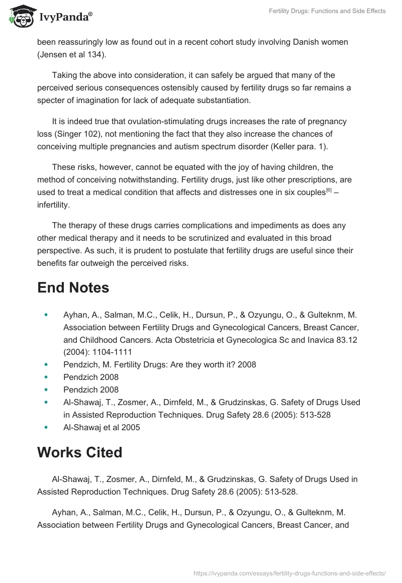Fertility Drugs: Functions and Side Effects. Page 4