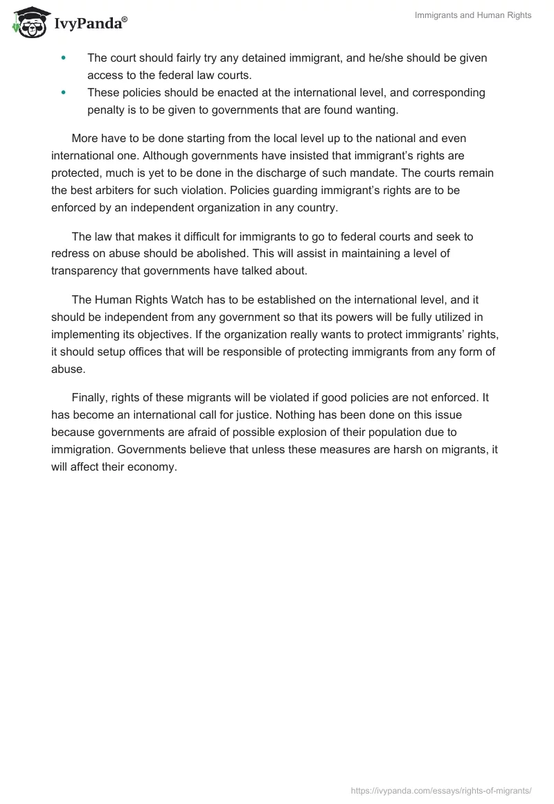 Immigrants and Human Rights. Page 2